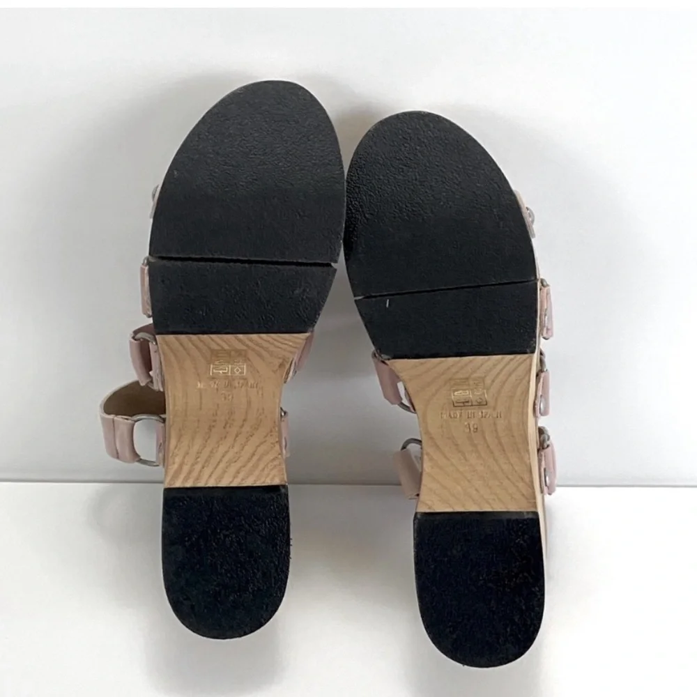 New Free People Virgo Switchback Sandals Platform Wood Clog - Picture 6 of 7